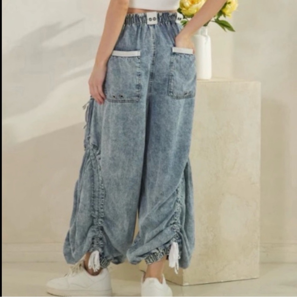 NEW - Oli & Hali Light Blue Denim Jogger Pants - Picture 4 of 6